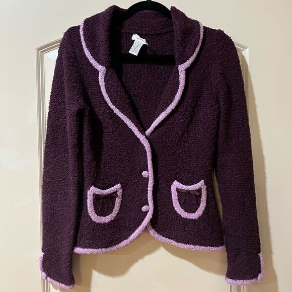ANTHROPOLOGIE SLEEPING ON SNOW Long Sleeve Sweater Purple Women’s Size Small - Picture 1 of 6